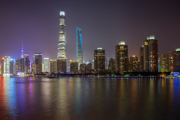 Naklejka premium Lujiazui financial center at night