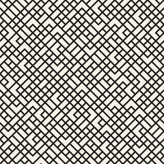 Vector seamless pattern. Mesh repeating texture. Linear grid with chaotic shapes. Stylish geometric lattice design