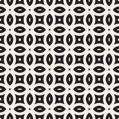 Fototapeta premium Vector Seamless Black And White Geometric Lines Pattern. Abstract Geometric Background Design