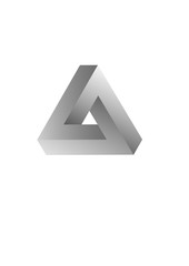 Dreieck, 3D in grau