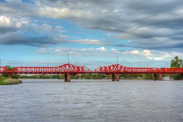 Bridge over Gualeguaychu River, Argentina.