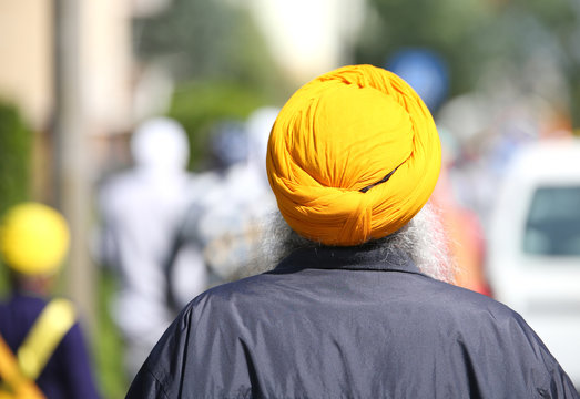 Sikh Man With Turban And Long White Beard
