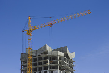 Tower crane and reinforced building