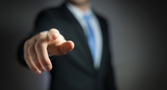 Businessman Pointing His Finger