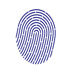 ID application icon. Fingerprint vector illustration isolated on white background.