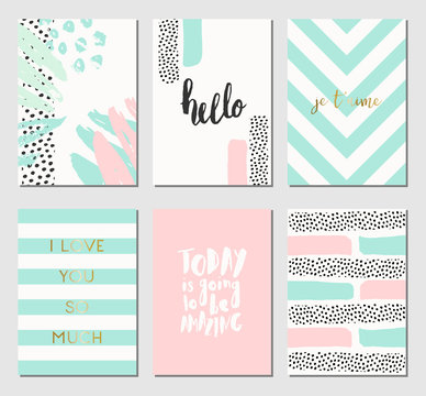 Fototapeta Abstract Design Cards Collection