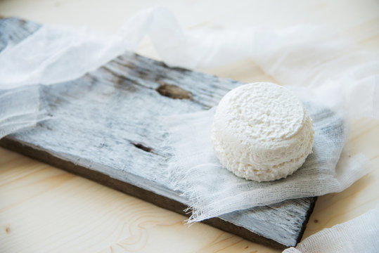 fresh cheese from goat's milk