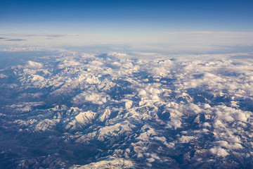 french and spanish pyrenees with snow covered mountains