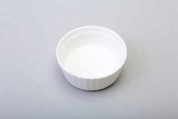 white ceramics plate, bowl for restaurant isolated on white background