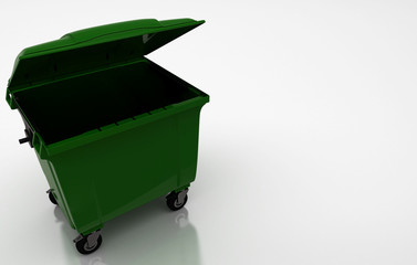 Cassonetto immondizia, raccolta differenziata, reciclo, verde, punto verde