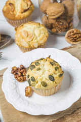 Nuts muffin cake