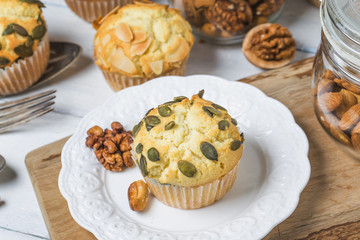 Nuts muffin cake