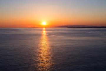 Peel and stick wall murals sunset in the sea