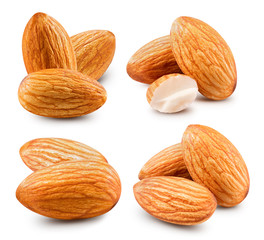 Obraz na płótnie Canvas Almonds nuts collection