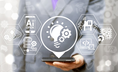 Agile Development software coding business web computer agility nimble fast start up concept. Quick...
