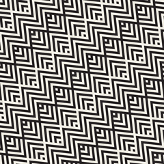 Abstract ZigZag Parallel Stripes. Stylish Ethnic Ornament. Vector Seamless Pattern.