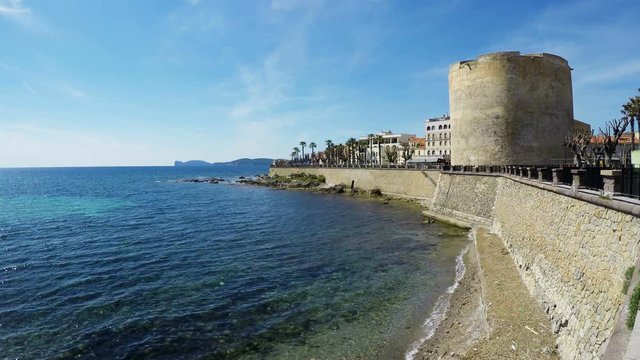 Alghero seafront in spring