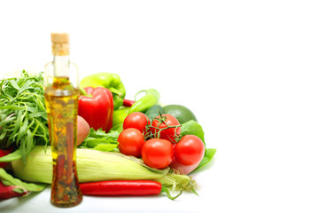 Vegetables and oil