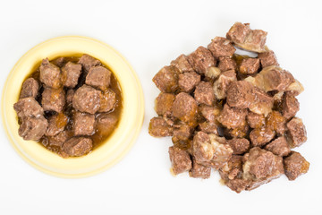 Canned meat for animal food