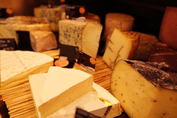 Fototapeta premium Cheese at market