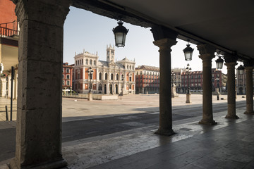 main square of Valladolid, Spain. Capital of the Autonomous Community of Castilla y Leon. Pan