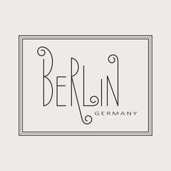 Modern calligraphy with phrase "Berlin".