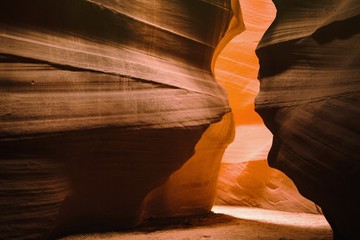 Beautiful canyon of antelope. Utah, canyon texture. Lower Antelope Canyon, Looking up through Lower Antelope Canyon, Eroded sandstone formations in Rattlesnake Canyon.