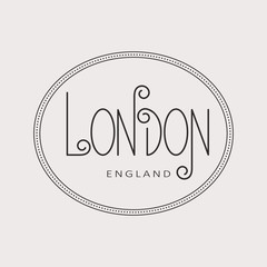 Modern calligraphy with phrase "London".