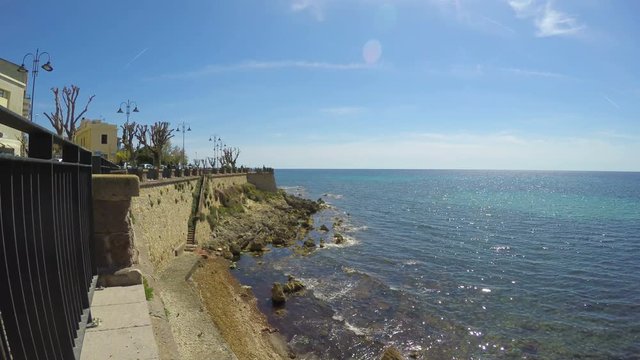 Alghero seafront on a sunny day