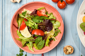 Plate with healthy salad