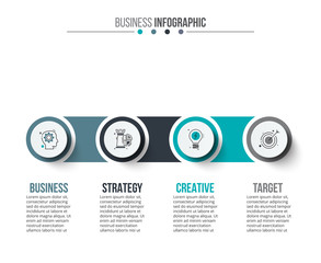 Abstract infographics number options template.