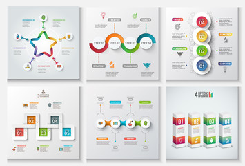 Abstract infographics number options template.