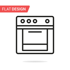 Stove line icon. Vector