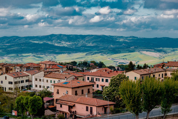 Fototapeta na wymiar Panorama of the city of volterra