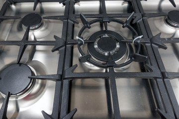 gas stove. Close up