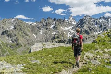 Fototapeta premium Wandern in den Bergen