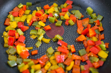 Colorful food preparing