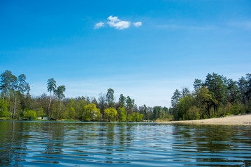 Obraz premium Quiet forest lake 