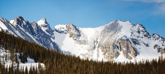 winter mountain range vista