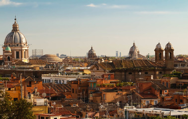 Fototapeta na wymiar The view of Rome historical architecture and city skyline. Italy.