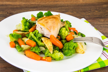 Healthy diet food baked vegetables