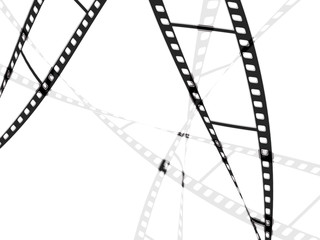 Films on a white background