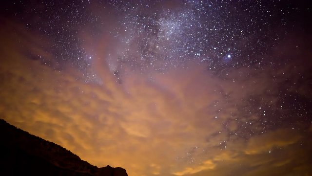 Rocky Canyon Milky Way Galaxy Dolly 08 Time Lapse Night Sky Stars