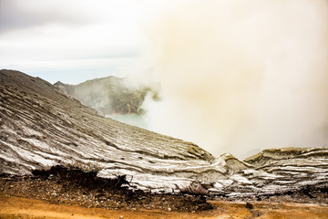 Ijen volcano crater, Indonesia © everigenia