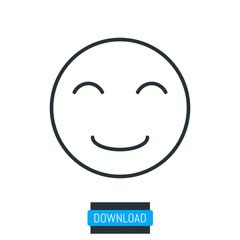 Smile emoji icon, vector