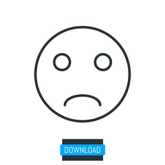 Sad emoji icon, vector