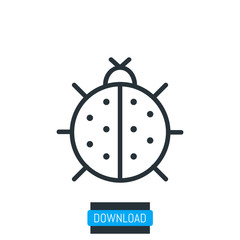 Ladybug icon, vector