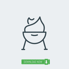 Barbeque icon, vector