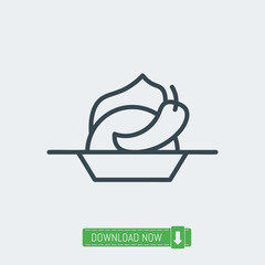 Spicy food icon, vector