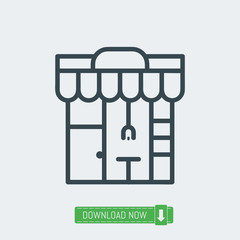 Restaurant icon, vector